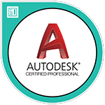 AutoCAD プロフェッショナル 認定資格 バッジ