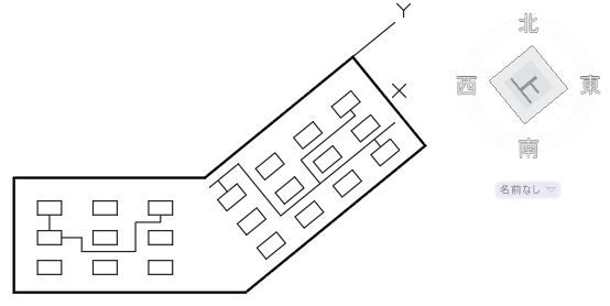 UCS 3点 座標