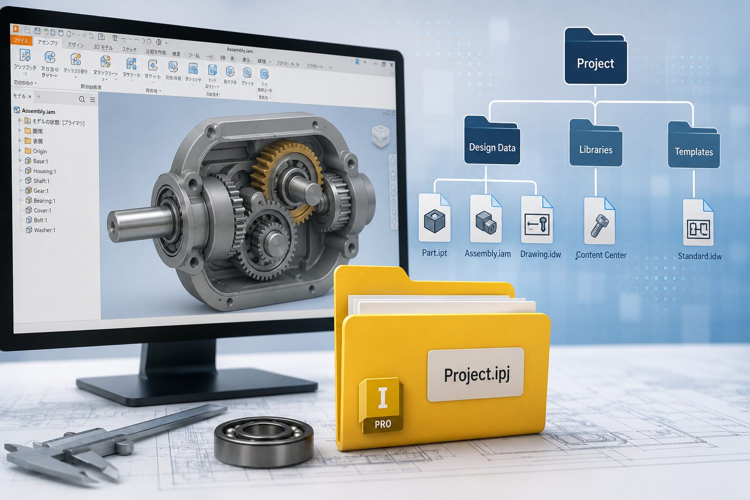 Autodesk Inventorのプロジェクト設定と3D CADデータ管理